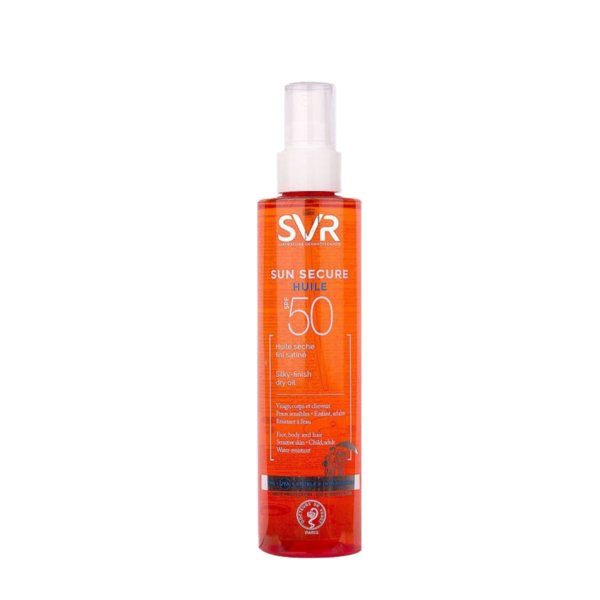 SVR Sun Secure Huile Sèche Fini Satiné SPF 50+. paraplume