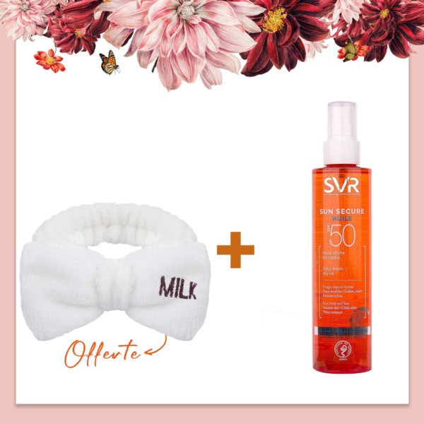 SVR Sun Secure Huile Sèche Fini Satiné SPF 50+. paraplume