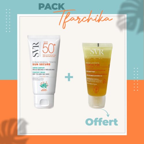 SVR Sun Secure Ecran Minéral Teinté peaux sèches SPF 50+. paraplume