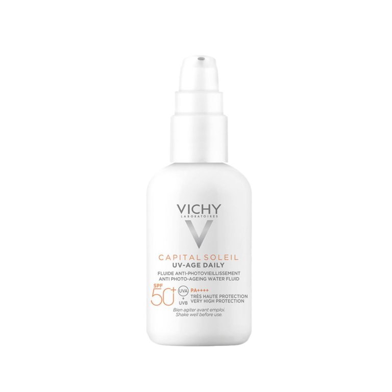 VICHY CAPITAL SOLEIL UV Age Daily SPF 50+. paraplume