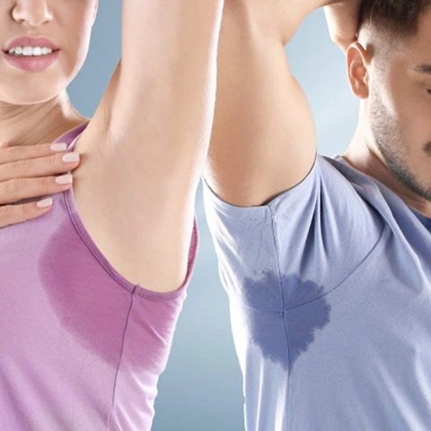 Transpiration excessive. Paraplume