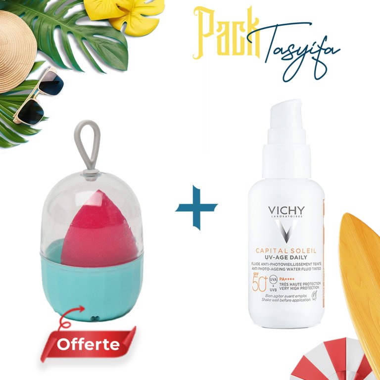 VICHY Capital Soleil UV AGE DAILY Teinté SPF 50+. paraplume