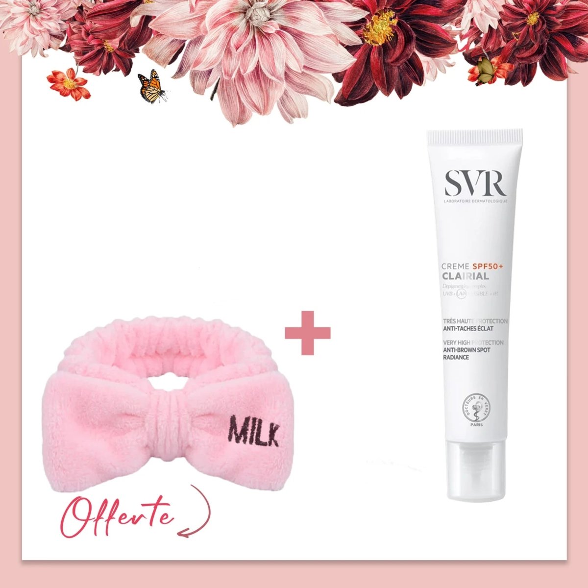 SVR Clairial Crème Anti-taches brunes SPF 50+. paraplume