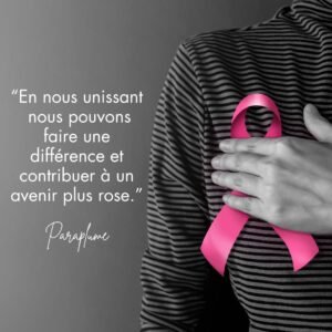 En nous unissant, nous pouvons faire une différence et contribuer à un avenir plus rose.paraplume