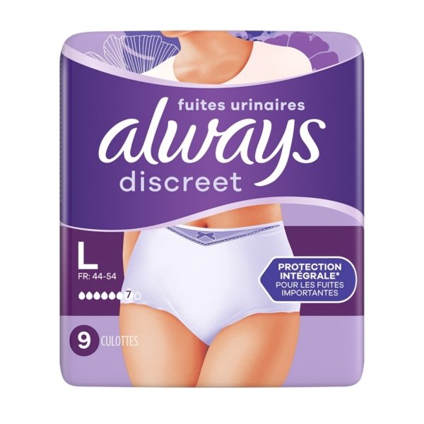 ALWAYS Discreet Culottes Femme L. PARAPLUME