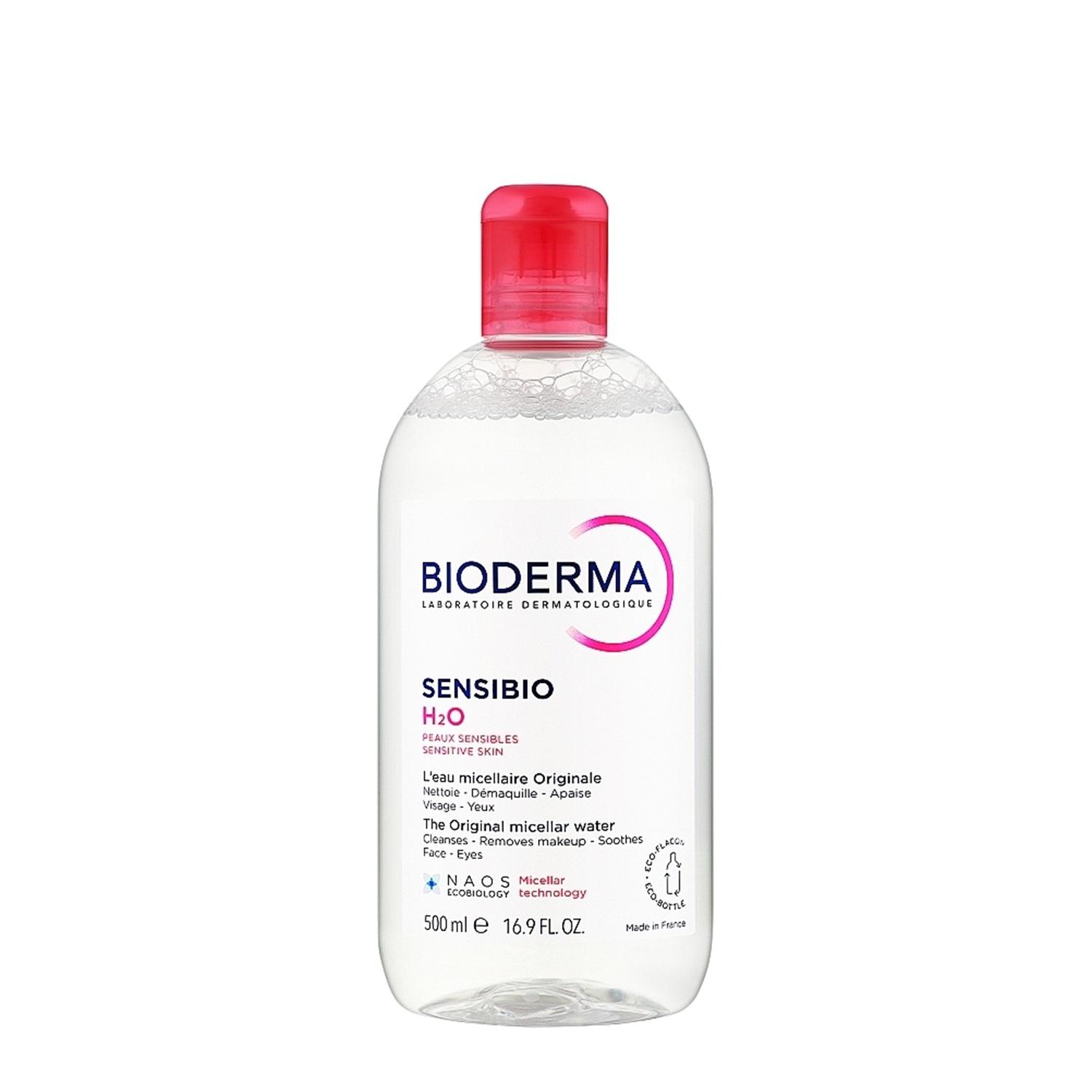 BIODERMA Sensibio H2O Eau Micellaire Démaquillante 500 ML. paraplume