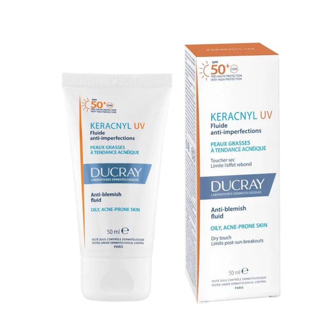 DUCRAY Keracnyl UV Fluide Anti-imperfections SPF 50+ . paraplume