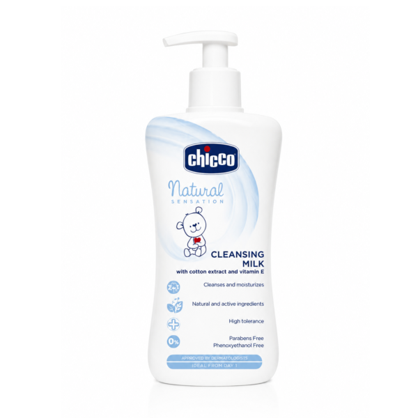 CHICCO Natural Sens Lait Nettoyant 300ml . Paraplume