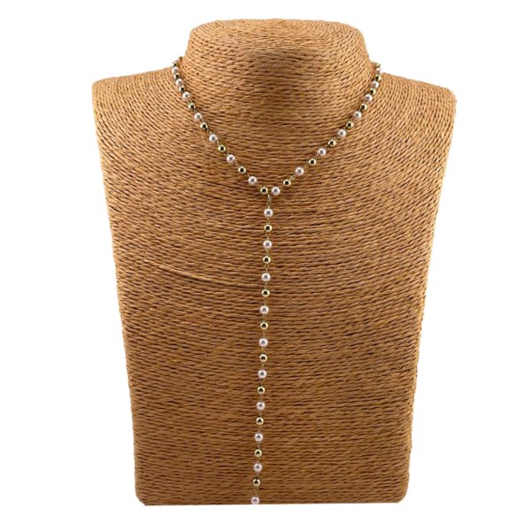 COLLIER PERLE Inoxydable. paraplume