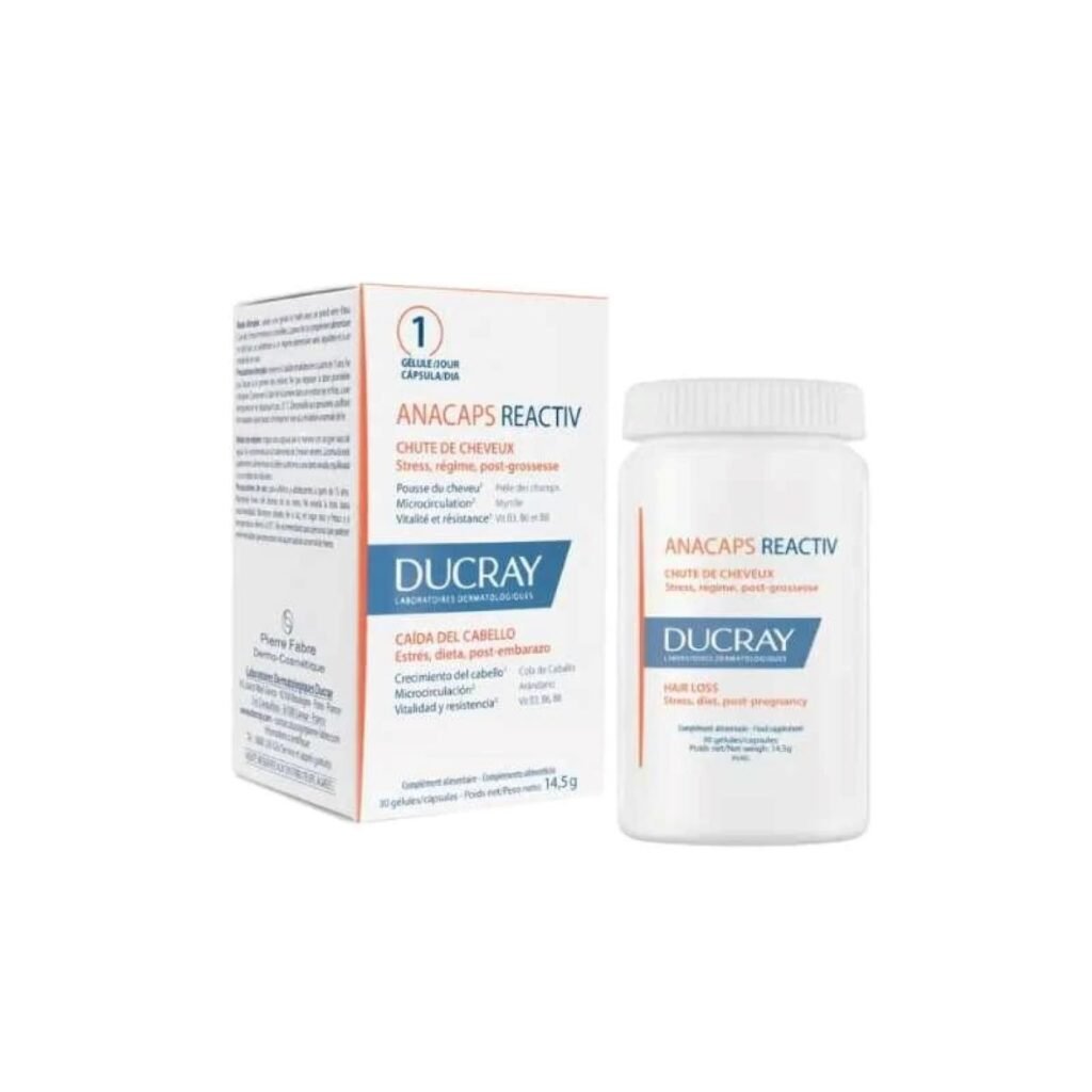 DUCRAY ANACAPS REACTIV Chute de cheveux, 30 Capsules. paraplume