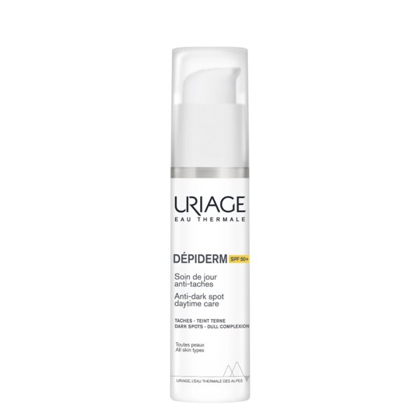 URIAGE Dépiderm Soin de Jour Anti-taches SPF 50+. paraplume
