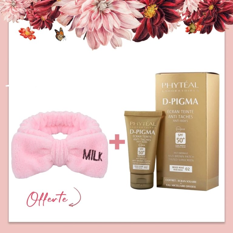 PHYTEAL D-PIGMA Ecran Teinté Beige Rosé 02 + Eau micellaire offerte. Paraplume