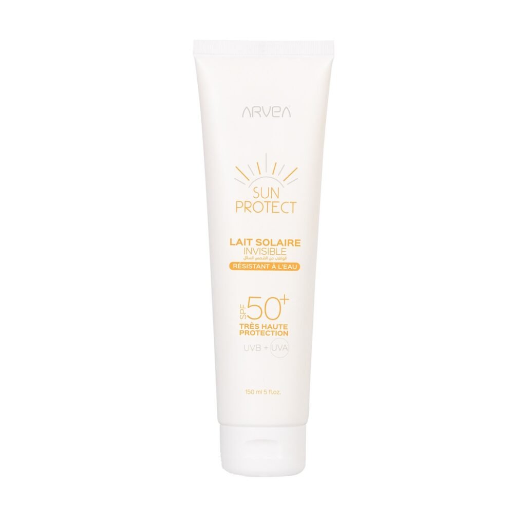 ARVEA Sun Protect Lait Solaire Invisible SPF 50+ . paraplume