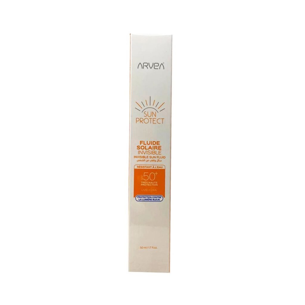 ARVEA Sun Protect Fluide Solaire Invisible SPF 50+. paraplume