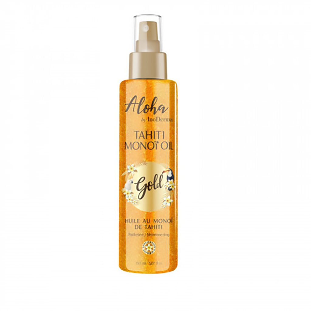 Aloha By INODERMA Huile au Monoï de Tahiti Spray Gold. paraplume