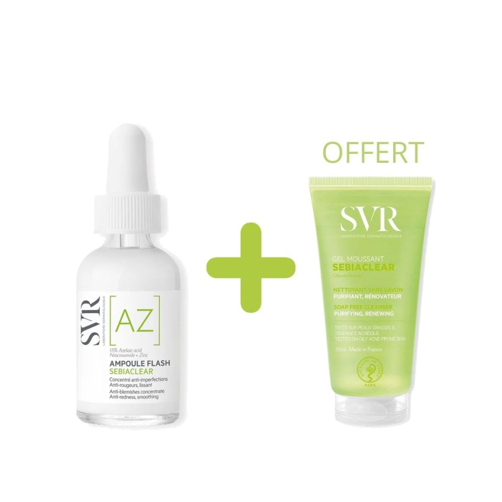 SVR Sebiaclear Ampoule Flash + Gel Moussant Offert. PARAPLUME