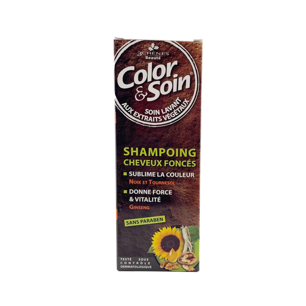 3 Chênes Color & Soin Shampoing Cheveux Foncés. paraplume