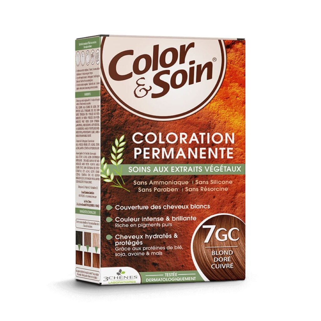 3 CHENES Coloration 7GC Blond Doré Cuivré. Paraplume