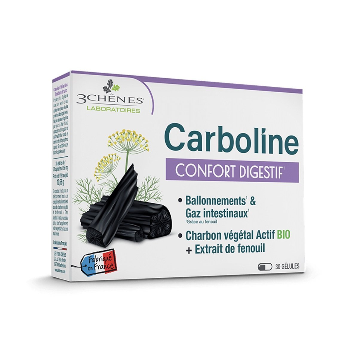 3 CHENES Carboline Confort Digestif paraplume