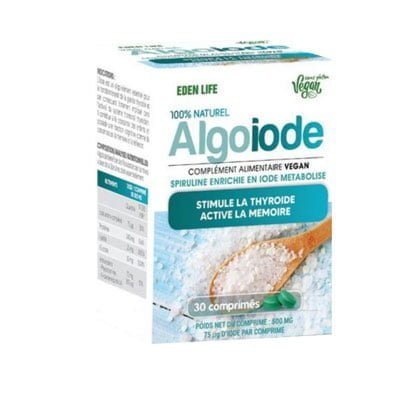 EDEN LIFE Algoiode 30 Comprimés. Paraplume
