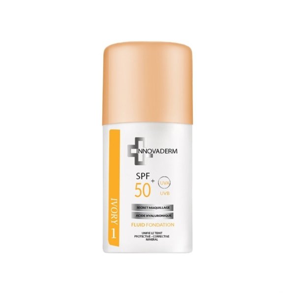 INNOVADERM Fond de Teint Fluide Minéral Ivory 01 SPF 50+. paraplume