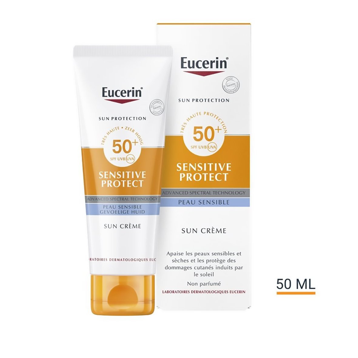 EUCERIN Sun Protection Sensitive Protect Crème SPF 50+. Paraplume