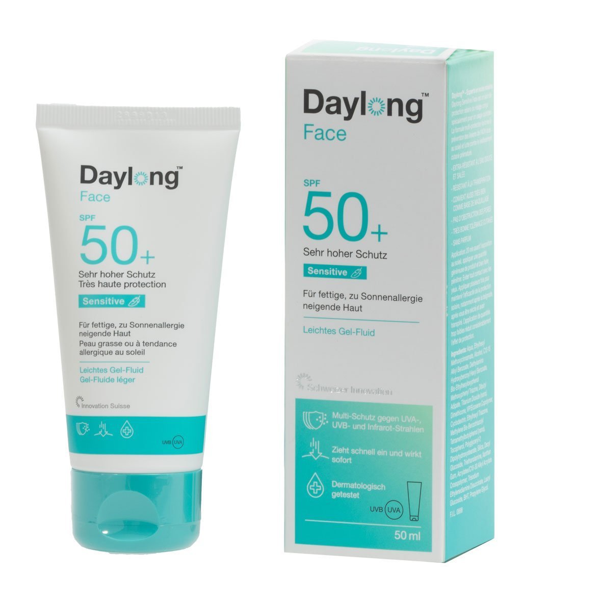 DAYLONG Face Gel Fluide Léger SPF 50+ 50 ML .Paraplume