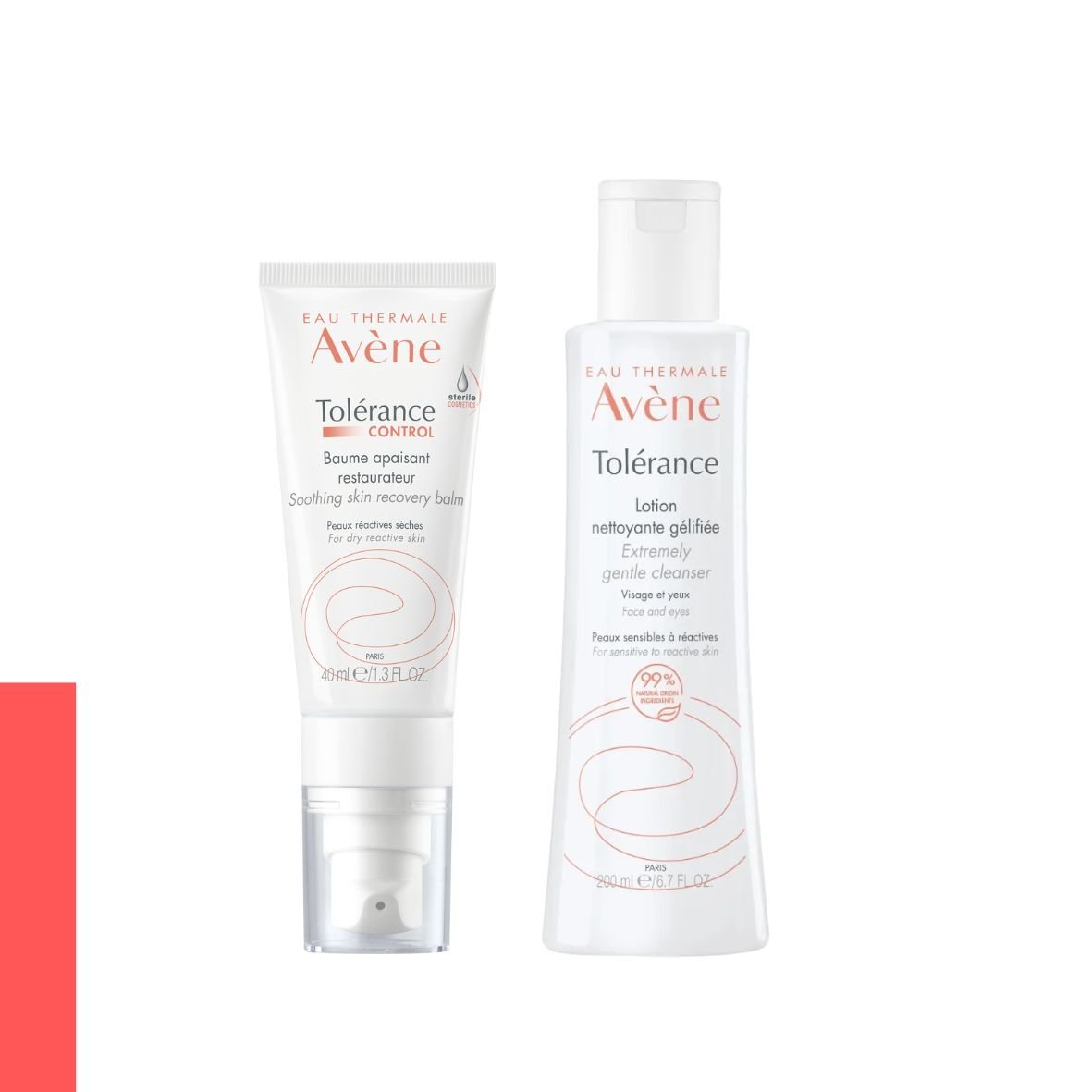 AVENE Duo Tolérance Control Baume Apaisant + Lotion Nettoyante. paraplume