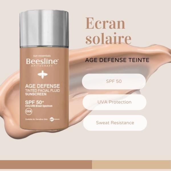 Beesline âge défense écran fluide sunscreen spf 50 teinté. paraplume