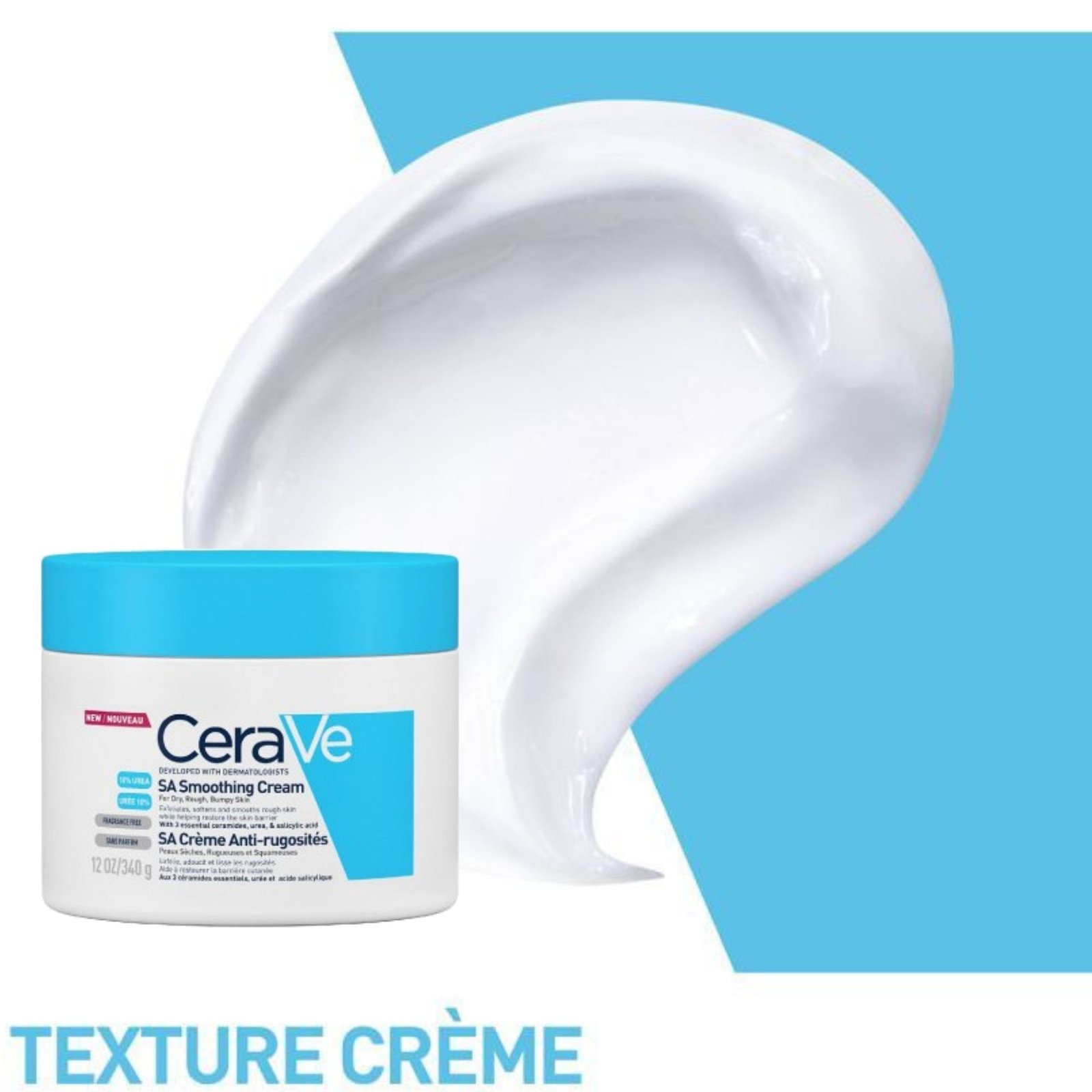 Cerave SA crème anti rugosité. paraplume