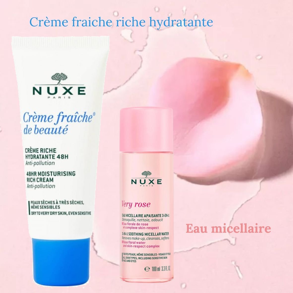 NUXE Crème Riche Hydratante + Eau Micellaire Offerte. paraplume