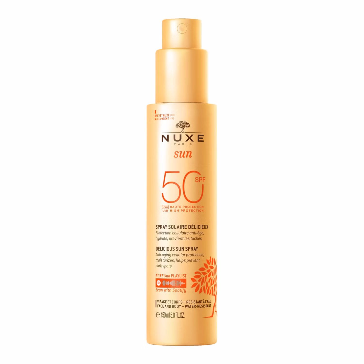 NUXE Spray Solaire Délicieux SPF 50. paraplume