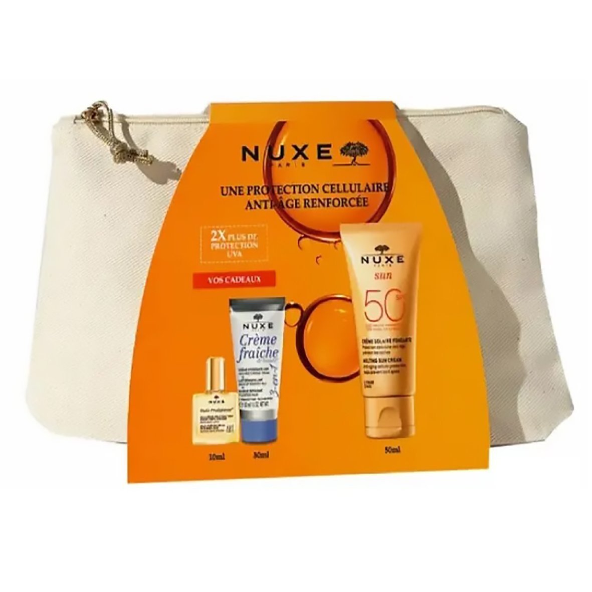 NUXE Sun Trousse Crème Solaire Fondante SPF 50 . paraplume