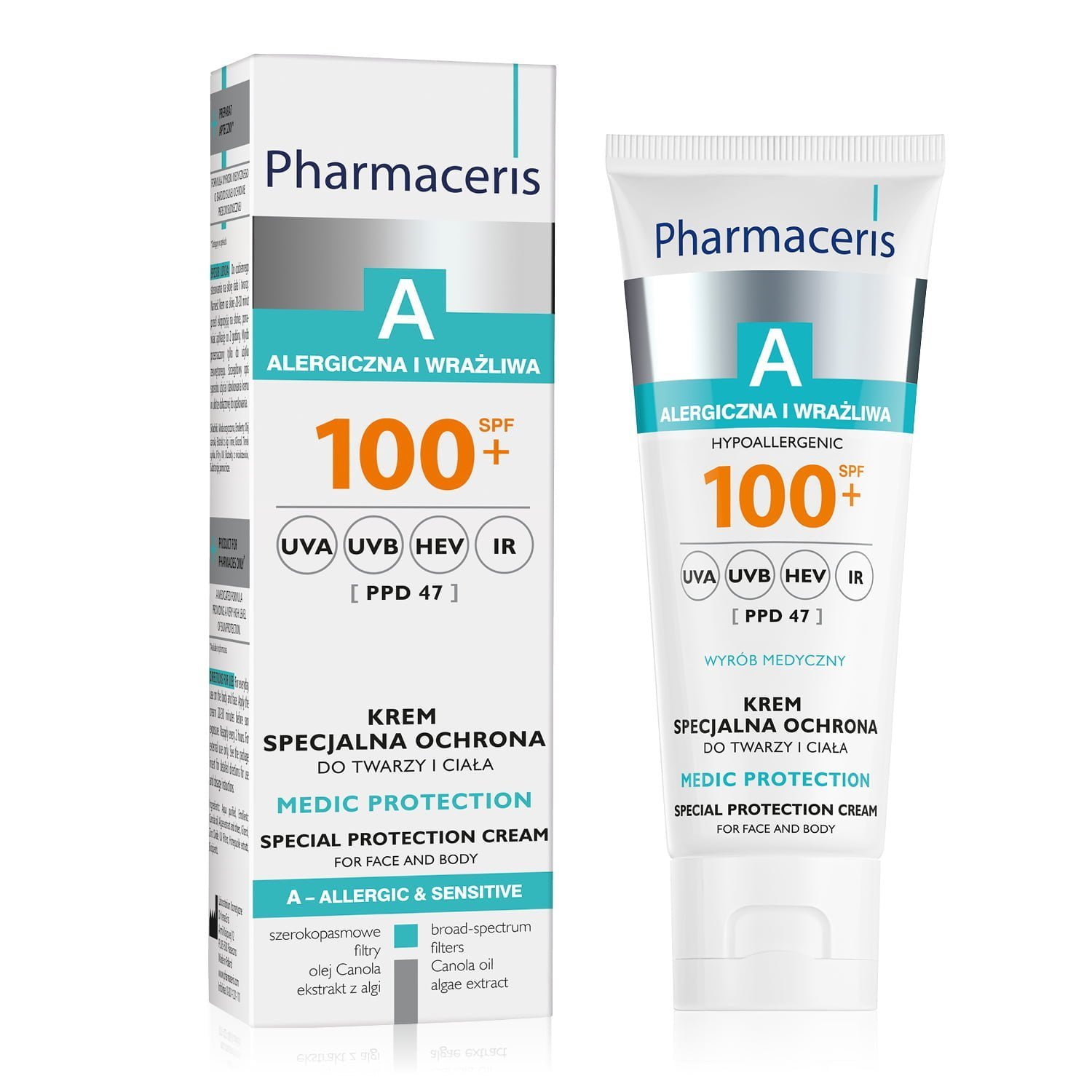 PHARMACERIS A Allergic & Sensitive SPF 100+. paraplume