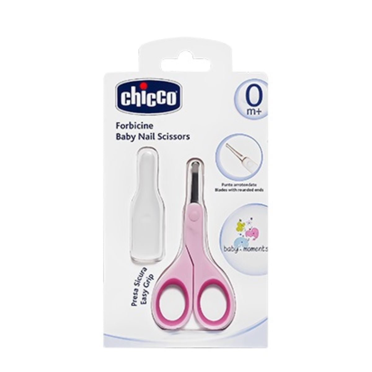 CHICCO Ciseaux Rose avec Etui Protecteur. paraplume