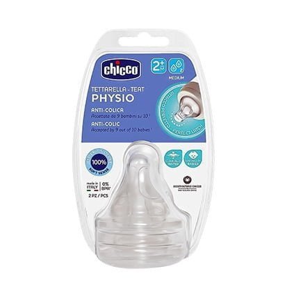 CHICCO Tétine Anti-Colique Medium 2m+. paraplume