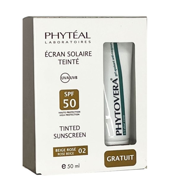 PHYTEAL Ecran Solaire Teinté Beige Rosé 02 SPF 50 . Paraplume
