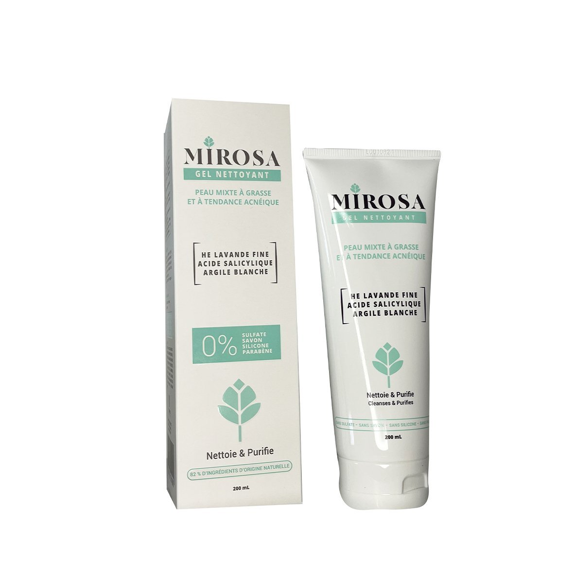 MIROSA Gel Nettoyant Peau Mixte à Grasse 200 ML. paraplume