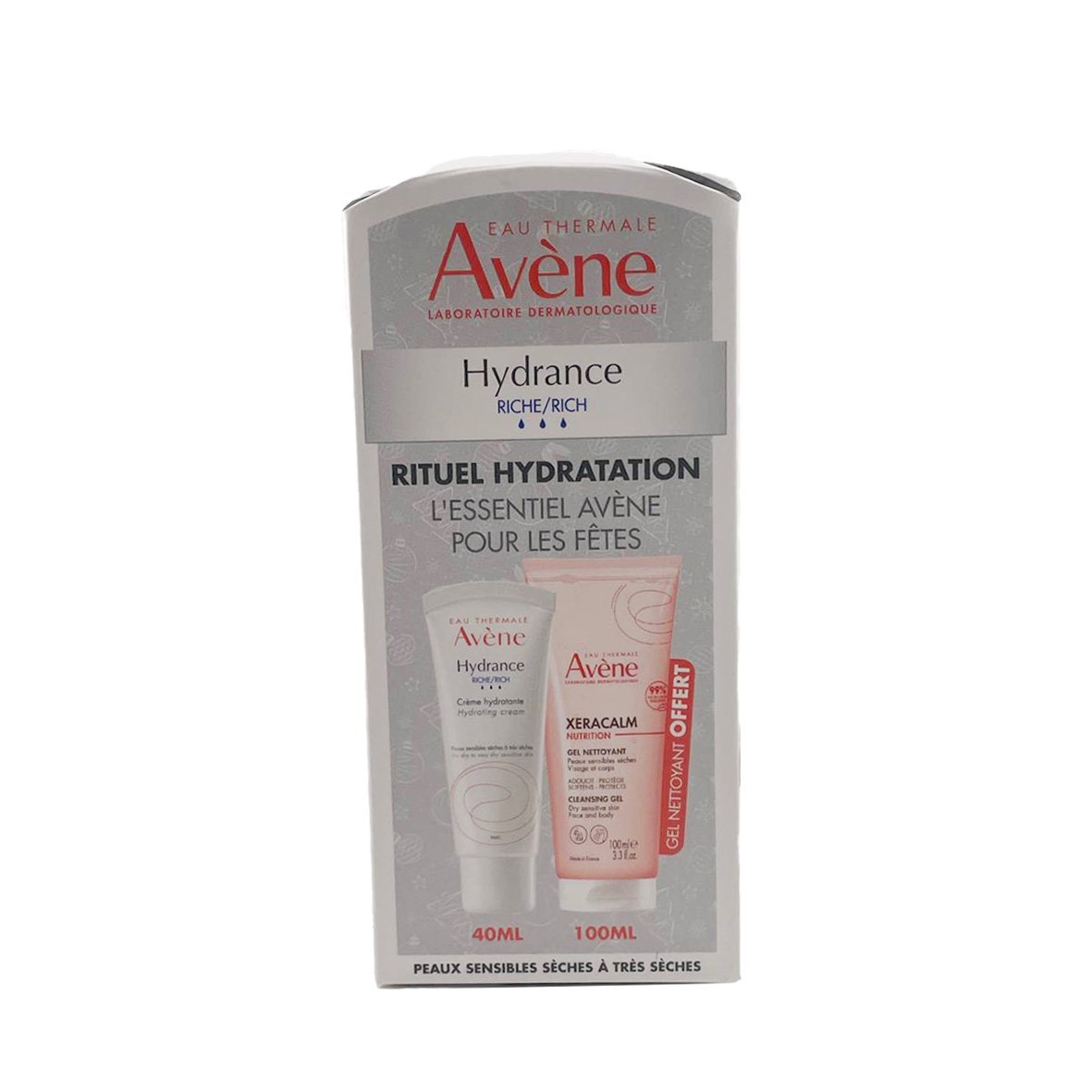 AVENE Rituel Hydratation Hydrance Riche + XERACALM Gel Nettoyant Offert . Paraplume