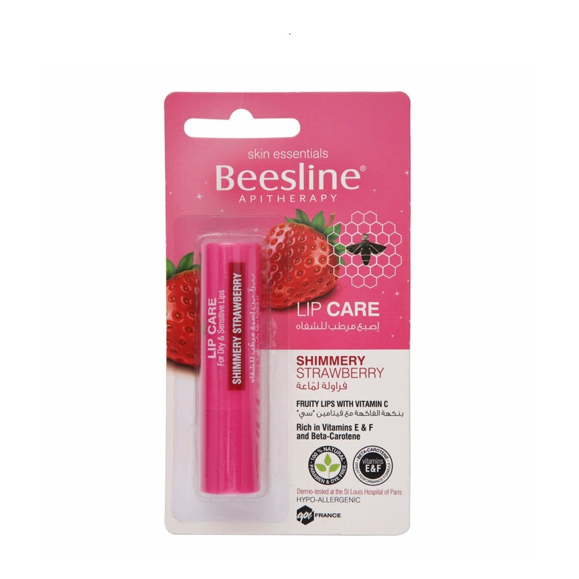 BEESLINE Lip Care SHIMMERY Strawberry . Paraplume