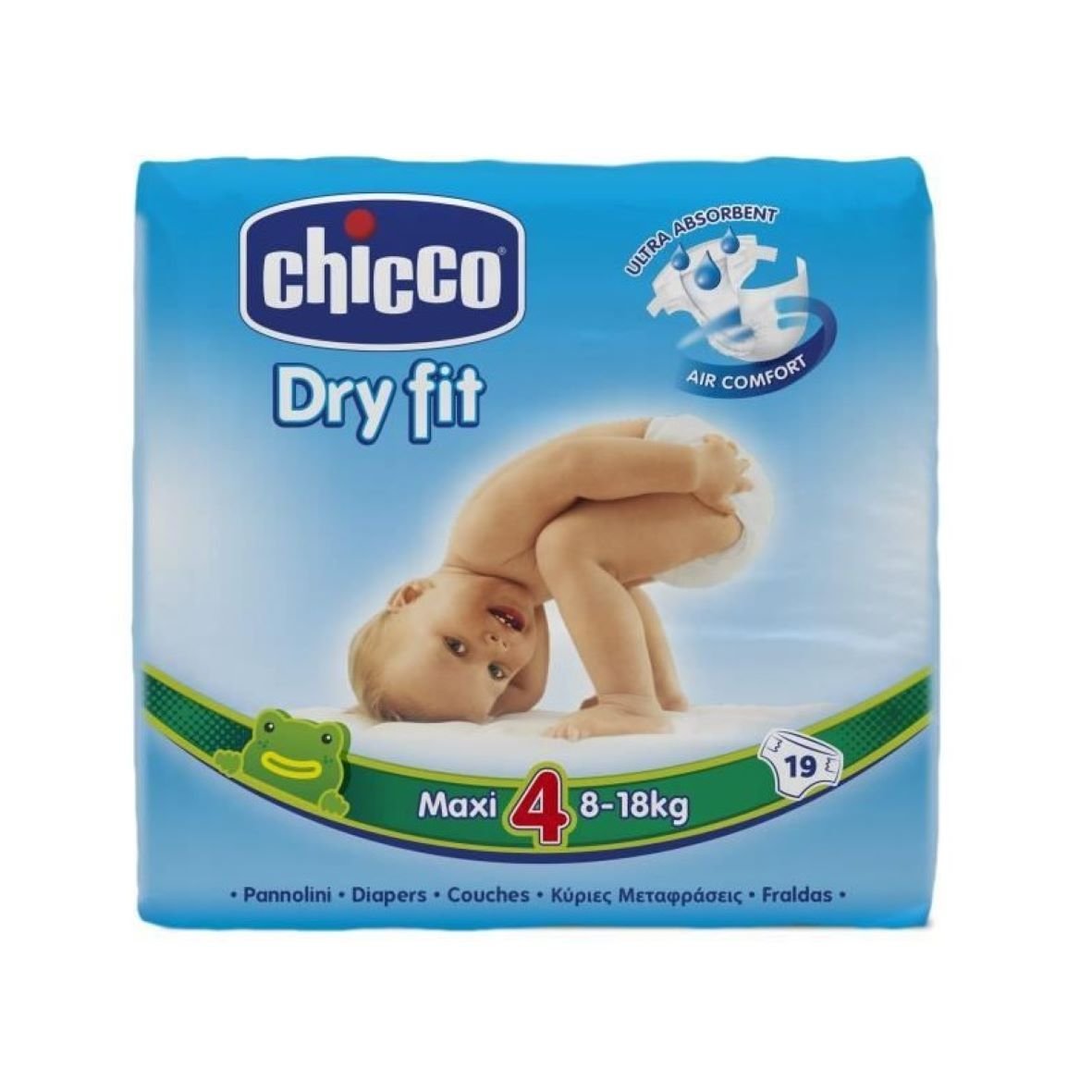 CHICCO Couches Dry Fit Maxi Taille 4 (8-18kg). paraplume