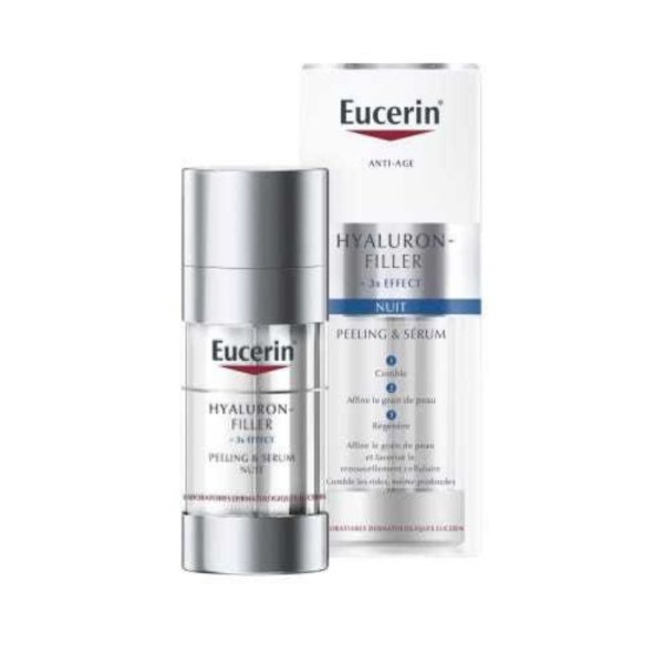 EUCERIN Hyaluron Filler Peeling & Sérum Nuit. paraplume