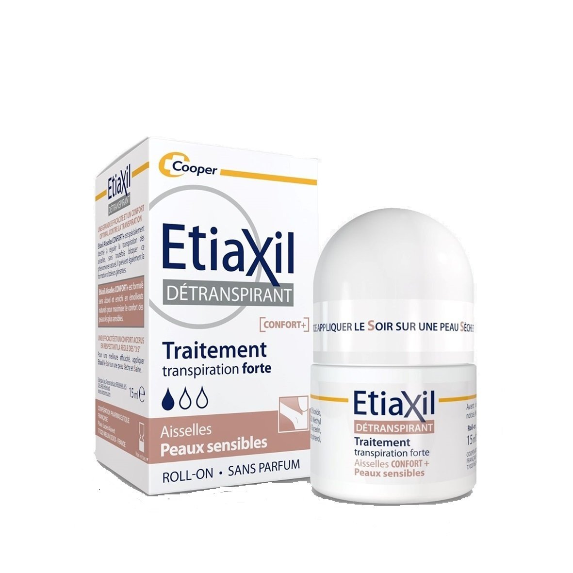 ETIAXIL Roll- On Confort+ Détranspirant Peaux sensibles.paraplume