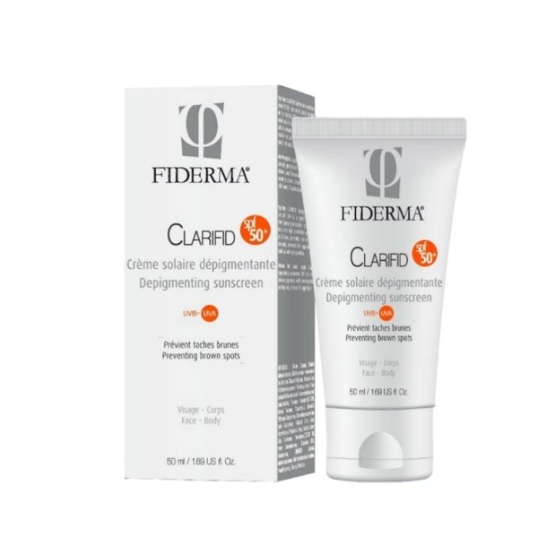 FIDERMA CLARIFID Crème Solaire Dépigmentante SPF 50+ . Paraplume