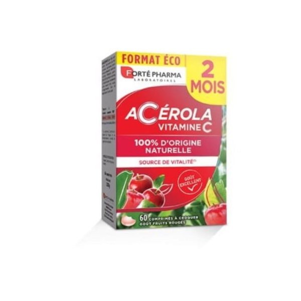 FORTE PHARMA Acérola Vitamine C 60 Comprimés. Paraplume
