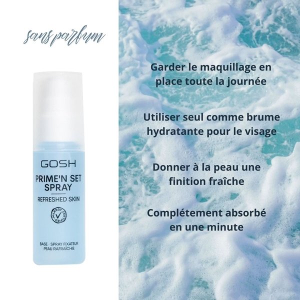 Gosh prime'n set spray. paraplume