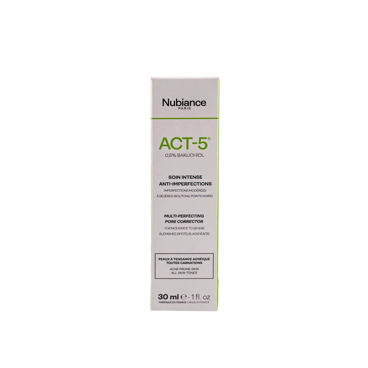 NUBIANCE ACT-5 Soin Intense Anti-imperfections 30 ML. Paraplume