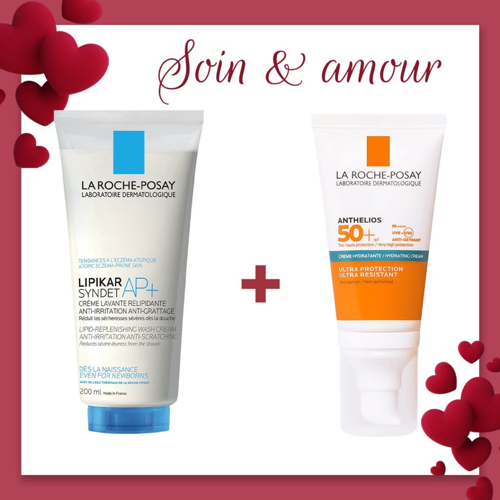 PACK LA ROCHE POSAY Lipikar Syndet & Crème Hydratante SPF 50+. Paraplume