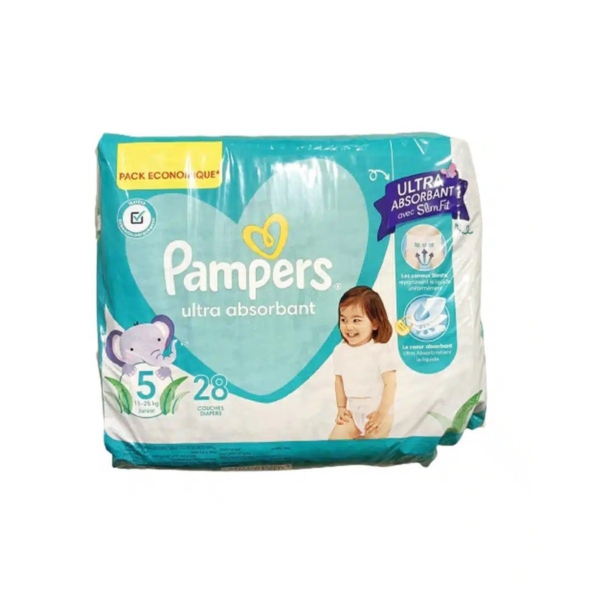 Pampers couches bébé T 5. paraplume