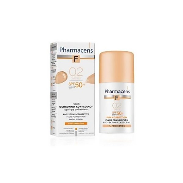 PHARMACERIS F Fond de Teint Fluide 02 Sand SPF 50+. Paraplume